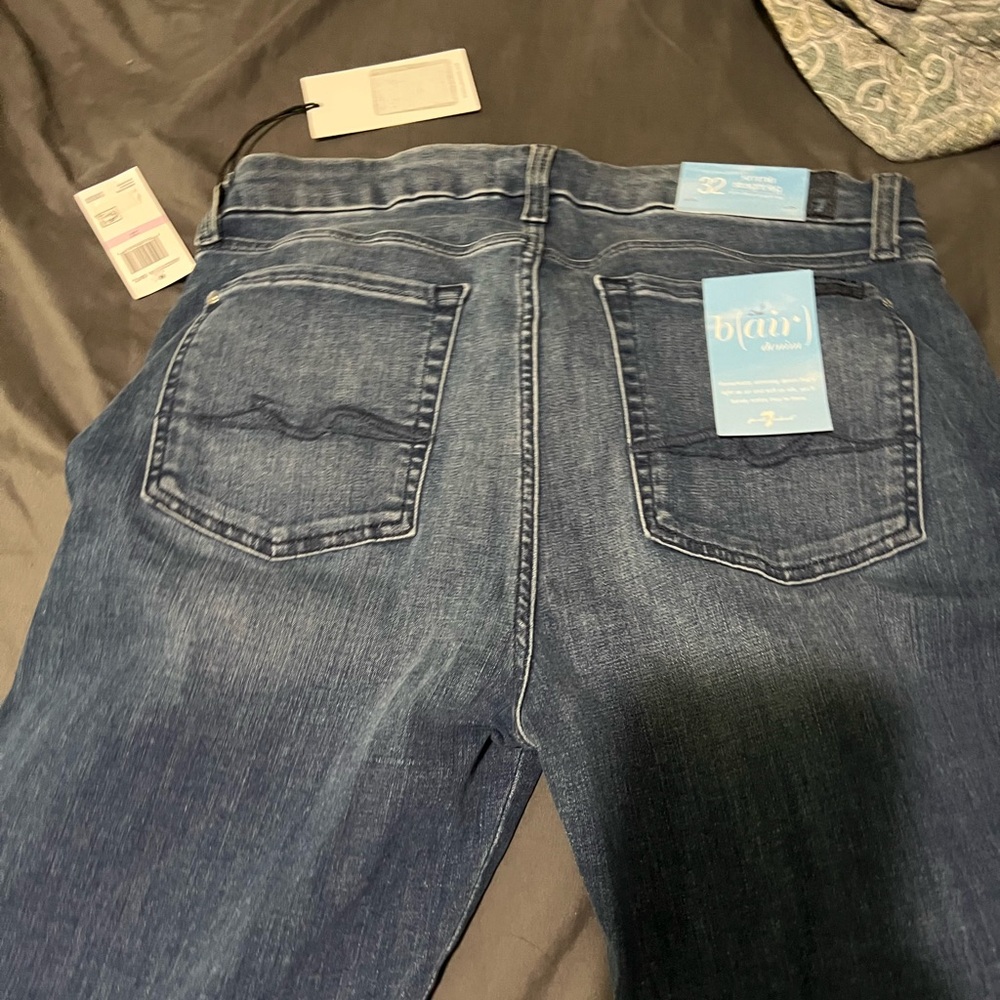 Size 32 - For all of Mankind Blair Classic Blue Denim Jeans NWT - Picture 3 of 3